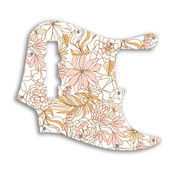 Fender Jazz Bass Mexican Custom Pickguard Scratchplate FLOWERS Design