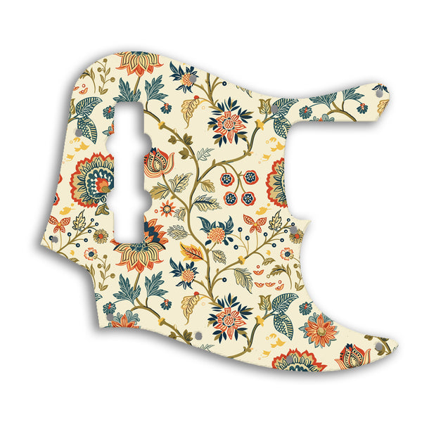 Fender Jazz Bass Mexican Custom Pickguard Scratchplate INDIAN_FLORAL Design