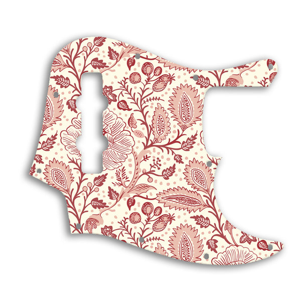 Fender Jazz Bass Mexican Custom Pickguard Scratchplate INDIAN_FLORAL Design