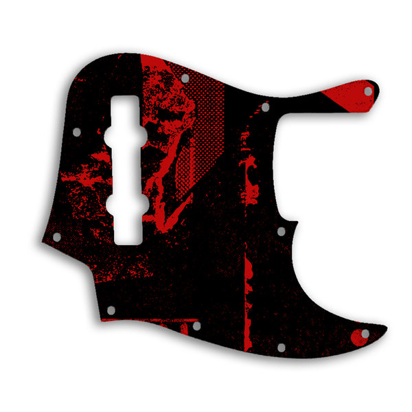 Fender Jazz Bass Mexican 5 String Custom Pickguard Scratchplate ABSTRACT Design