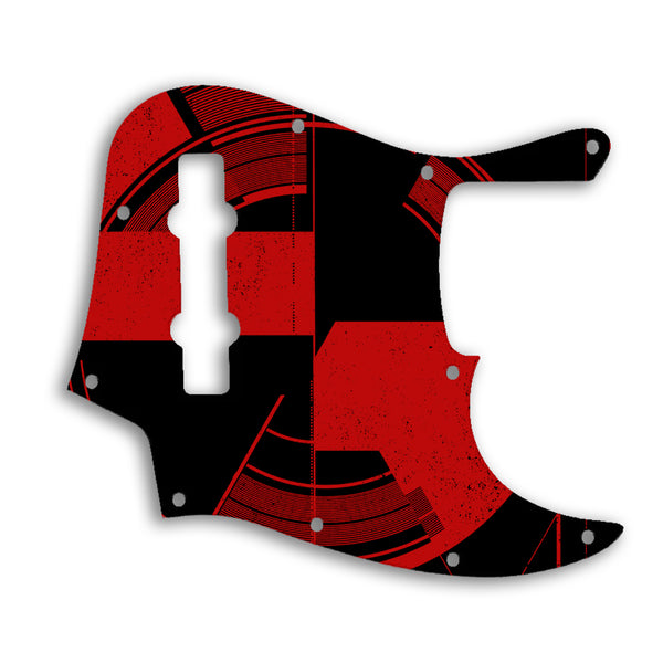 Fender Jazz Bass Mexican 5 String Custom Pickguard Scratchplate ABSTRACT Design