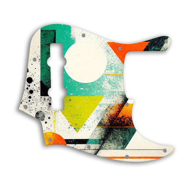 Fender Jazz Bass Mexican 5 String Custom Pickguard Scratchplate ABSTRACT Design