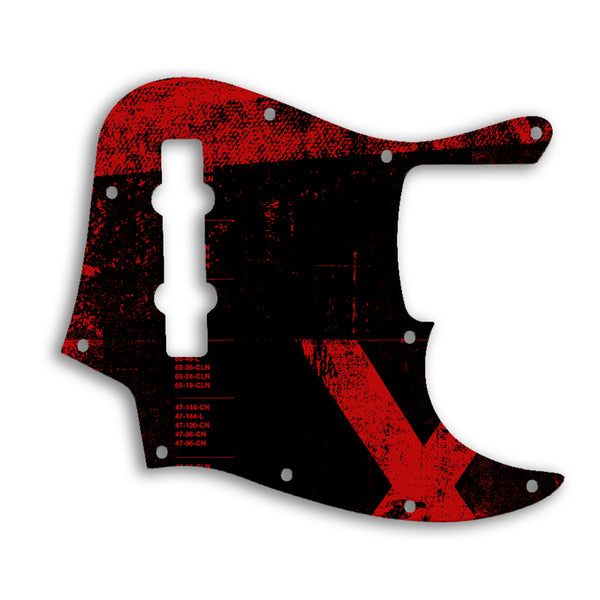 Fender Jazz Bass Mexican 5 String Custom Pickguard Scratchplate ABSTRACT Design