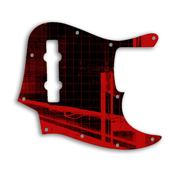 Fender Jazz Bass Mexican 5 String Custom Pickguard Scratchplate ABSTRACT Design