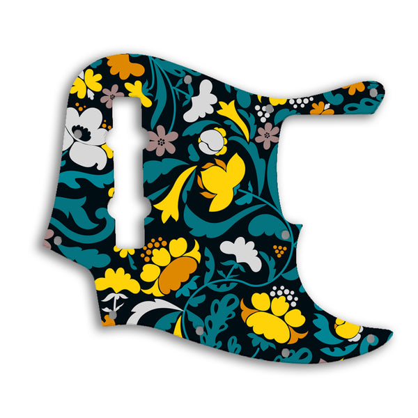 Fender Jazz Bass Mexican 5 String Custom Pickguard Scratchplate Folk Design