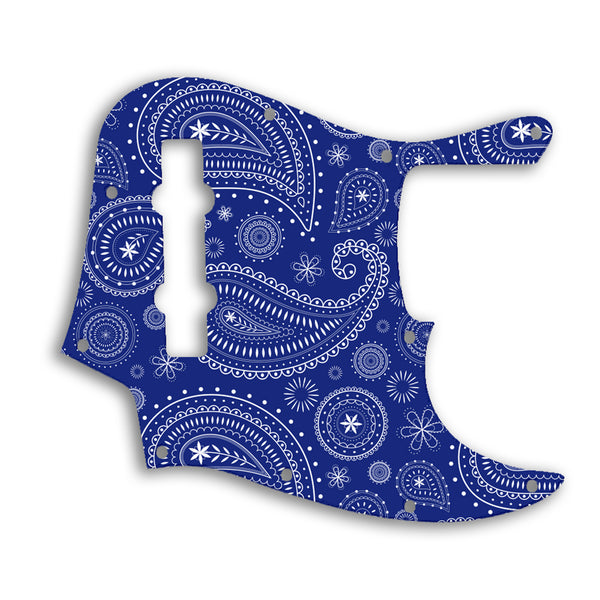 Fender Jazz Bass Mexican 5 String Custom Pickguard Scratchplate Paisley Design