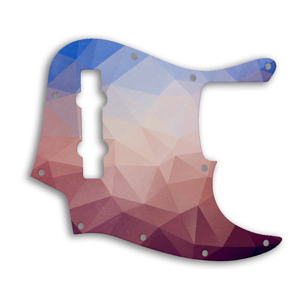 Fender Jazz Bass Mexican 5 String Custom Pickguard Scratchplate POLYGON Design