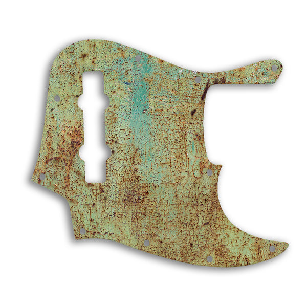 Fender Jazz Bass Mexican 5 String Custom Pickguard Scratchplate Rust Design