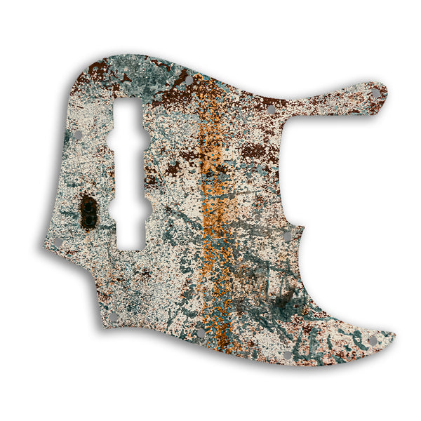 Fender Jazz Bass Mexican 5 String Custom Pickguard Scratchplate Rust Design