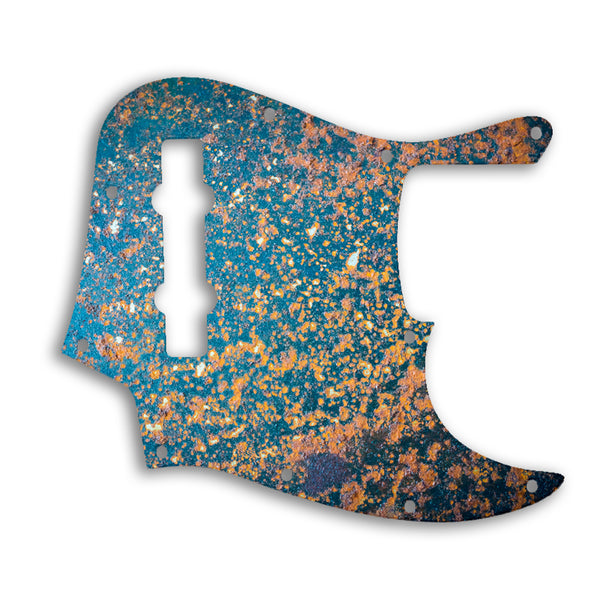 Fender Jazz Bass Mexican 5 String Custom Pickguard Scratchplate Rust Design