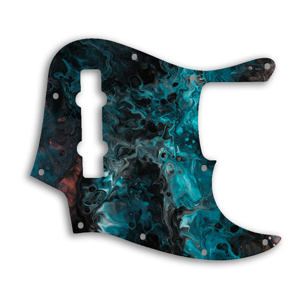 Fender Jazz Bass Mexican 5 String Custom Pickguard Scratchplate SWIRL Design