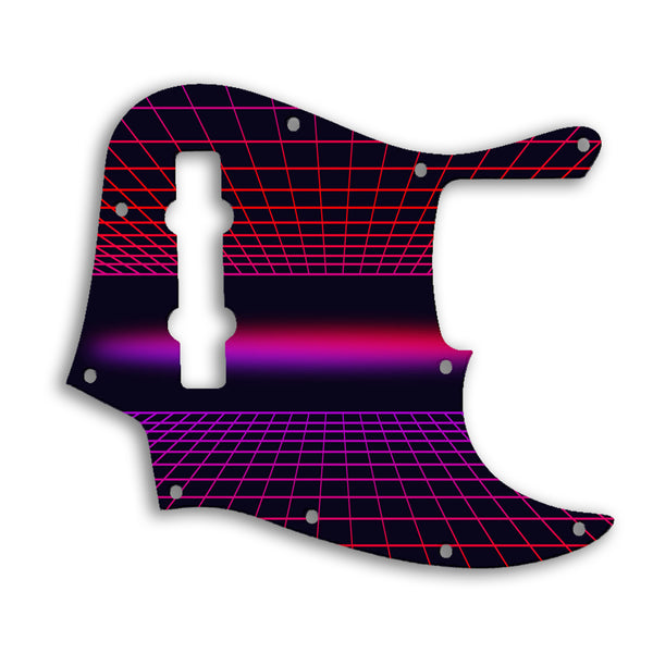 Fender Jazz Bass Mexican 5 String Custom Pickguard Scratchplate TRON Design