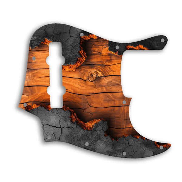 Fender Jazz Bass Mexican 5 String Custom Pickguard Scratchplate Wood Design