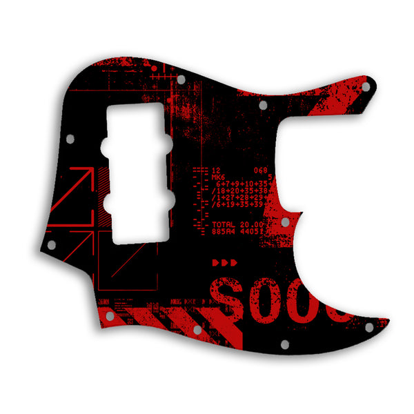 Fender Jazz Bass Modern Player 4 String Custom Pickguard Scratchplate ABSTRACT Design