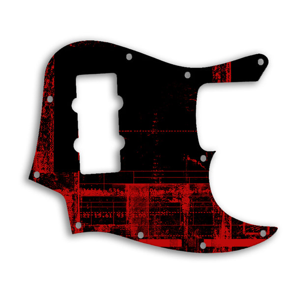 Fender Jazz Bass Modern Player 4 String Custom Pickguard Scratchplate ABSTRACT Design