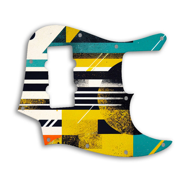 Fender Jazz Bass Modern Player 4 String Custom Pickguard Scratchplate ABSTRACT Design