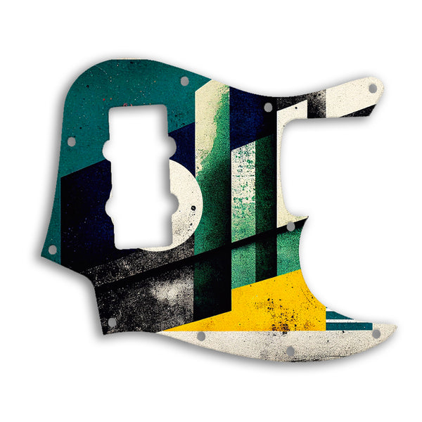 Fender Jazz Bass Modern Player 4 String Custom Pickguard Scratchplate ABSTRACT Design