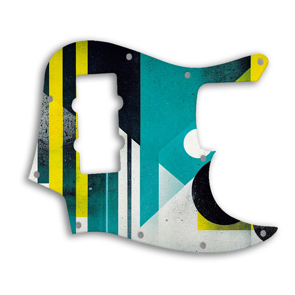 Fender Jazz Bass Modern Player 4 String Custom Pickguard Scratchplate ABSTRACT Design