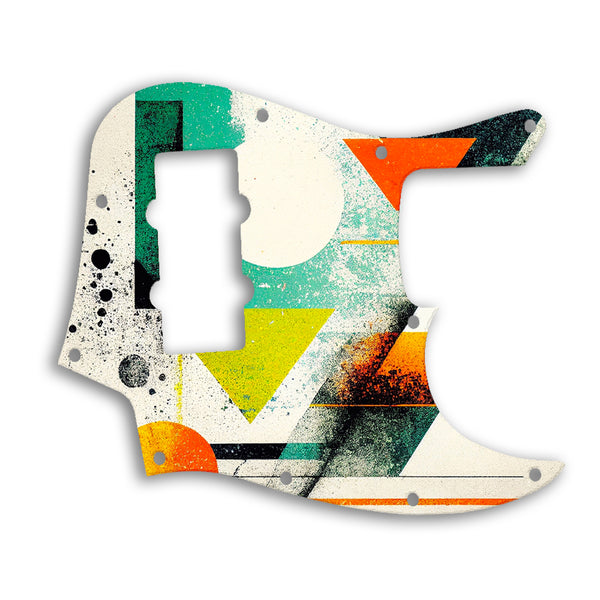 Fender Jazz Bass Modern Player 4 String Custom Pickguard Scratchplate ABSTRACT Design