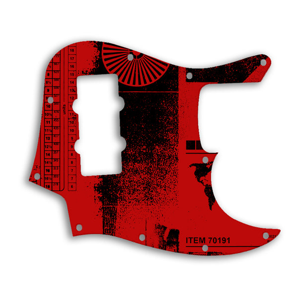 Fender Jazz Bass Modern Player 4 String Custom Pickguard Scratchplate ABSTRACT Design