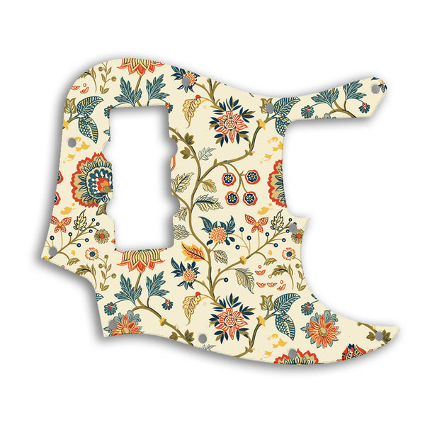 Fender Jazz Bass Modern Player 4 String Custom Pickguard Scratchplate INDIAN_FLORAL Design