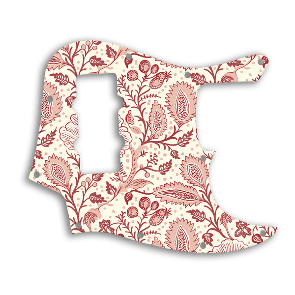 Fender Jazz Bass Modern Player 4 String Custom Pickguard Scratchplate INDIAN_FLORAL Design