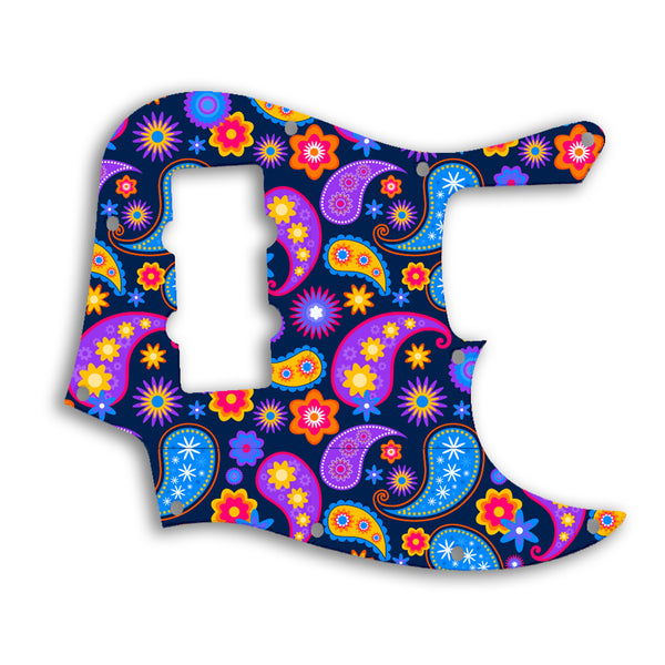 Fender Jazz Bass Modern Player 4 String Custom Pickguard Scratchplate Paisley Design