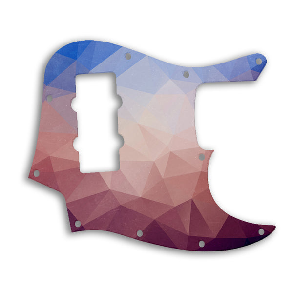 Fender Jazz Bass Modern Player 4 String Custom Pickguard Scratchplate POLYGON Design