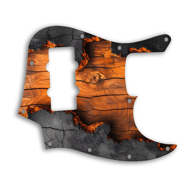 Fender Jazz Bass Modern Player 4 String Custom Pickguard Scratchplate Wood Design