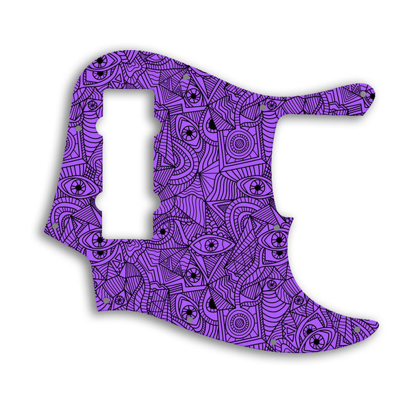 Fender Jazz Bass Modern Player 5 String Custom Pickguard Scratchplate Abstract Design