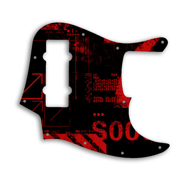 Fender Jazz Bass Modern Player 5 String Custom Pickguard Scratchplate ABSTRACT Design