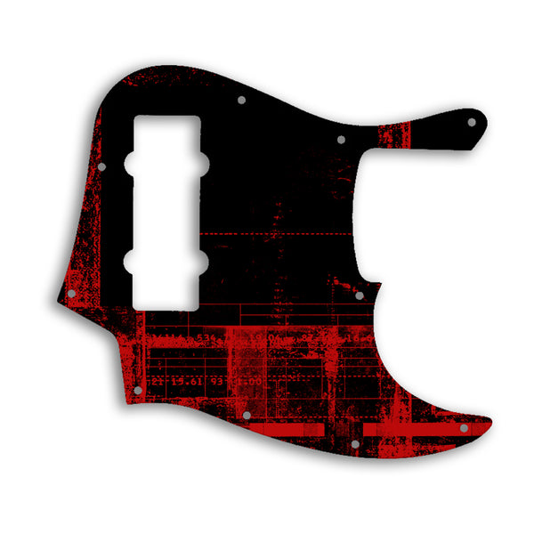 Fender Jazz Bass Modern Player 5 String Custom Pickguard Scratchplate ABSTRACT Design