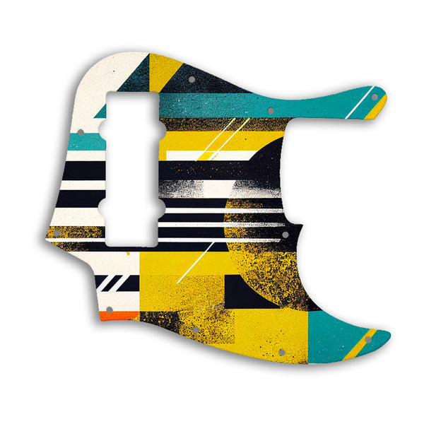 Fender Jazz Bass Modern Player 5 String Custom Pickguard Scratchplate ABSTRACT Design