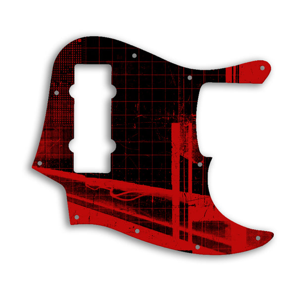 Fender Jazz Bass Modern Player 5 String Custom Pickguard Scratchplate ABSTRACT Design