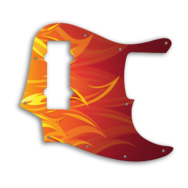 Fender Jazz Bass Modern Player 5 String Custom Pickguard Scratchplate Fire Design