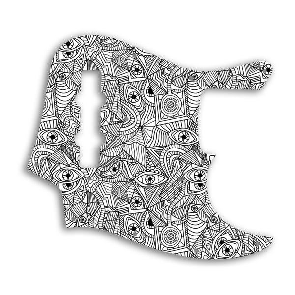 Fender Jazz Bass USA Vintage 1960'S Style Custom Pickguard Scratchplate Abstract Design