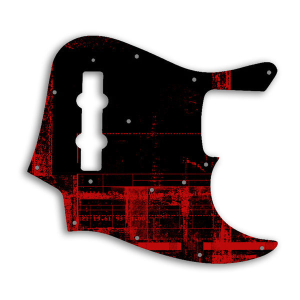 Fender Jazz Bass USA Vintage 1960'S Style Custom Pickguard Scratchplate ABSTRACT Design