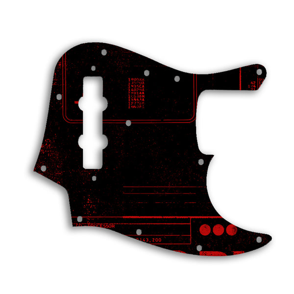 Fender Jazz Bass USA Vintage 1970'S Style Custom Pickguard Scratchplate ABSTRACT Design