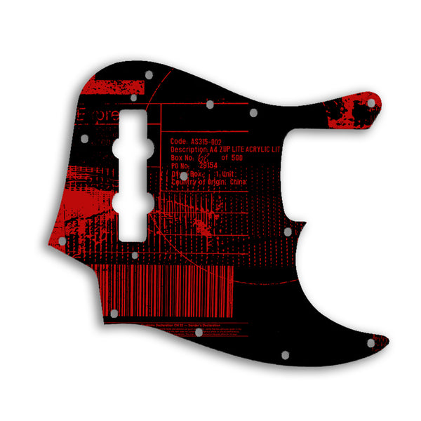 Fender Jazz Bass USA Vintage 1970'S Style Custom Pickguard Scratchplate ABSTRACT Design