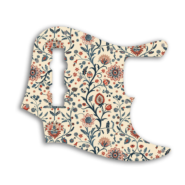 Fender Jazz Bass USA Vintage 1970'S Style Custom Pickguard Scratchplate INDIAN_FLORAL Design