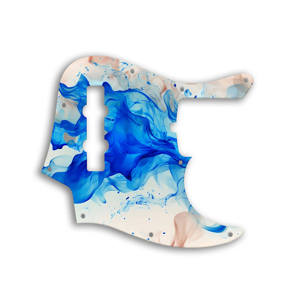 Fender Jazz Bass American Deluxe 4 String (21 Fret) Custom Pickguard Scratchplate Fire Design