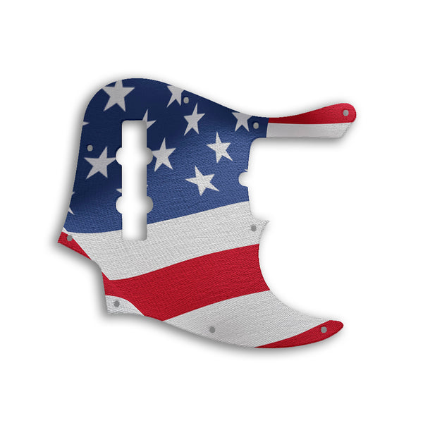 Fender Jazz Bass American Deluxe 4 String (21 Fret) Custom Pickguard Scratchplate Flag Design