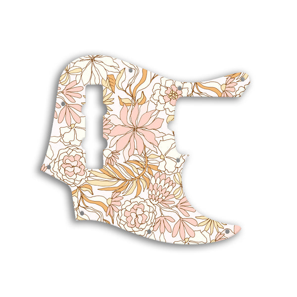 Fender Jazz Bass American Deluxe 4 String (21 Fret) Custom Pickguard Scratchplate FLOWERS Design