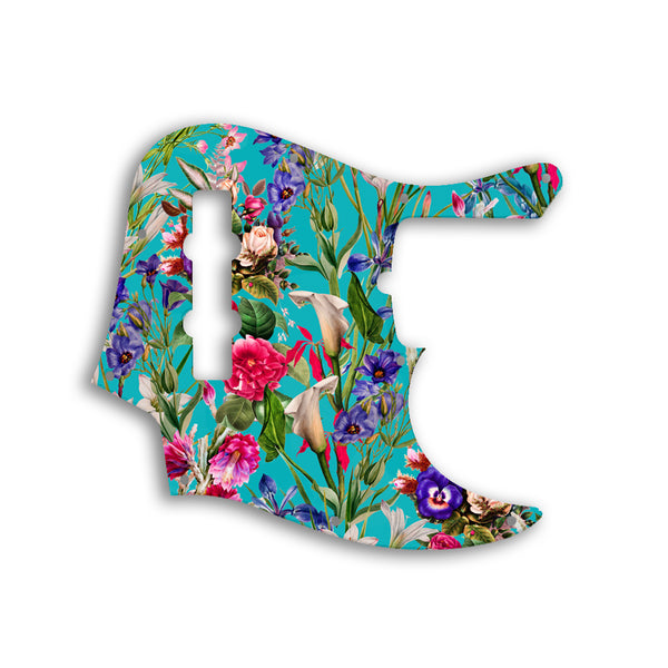 Fender Jazz Bass American Deluxe 4 String (21 Fret) Custom Pickguard Scratchplate FLOWERS Design