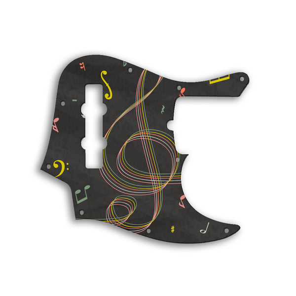 Fender Jazz Bass American Deluxe 4 String (21 Fret) Custom Pickguard Scratchplate Music Design