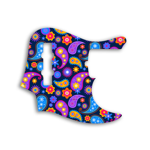 Fender Jazz Bass American Deluxe 4 String (21 Fret) Custom Pickguard Scratchplate Paisley Design