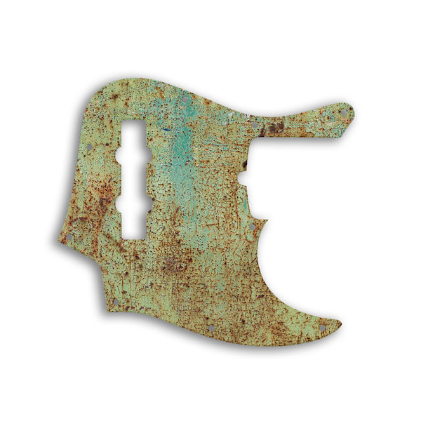 Fender Jazz Bass American Deluxe 4 String (21 Fret) Custom Pickguard Scratchplate Rust Design