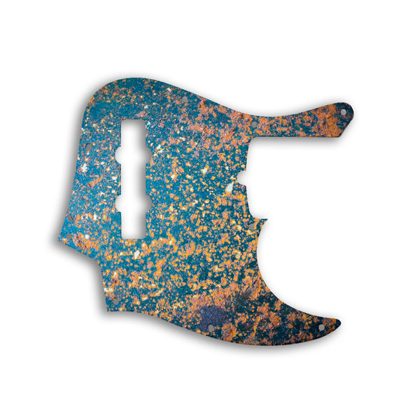 Fender Jazz Bass American Deluxe 4 String (21 Fret) Custom Pickguard Scratchplate Rust Design