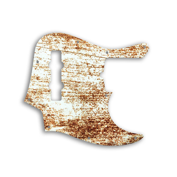 Fender Jazz Bass American Deluxe 4 String (21 Fret) Custom Pickguard Scratchplate Rust Design