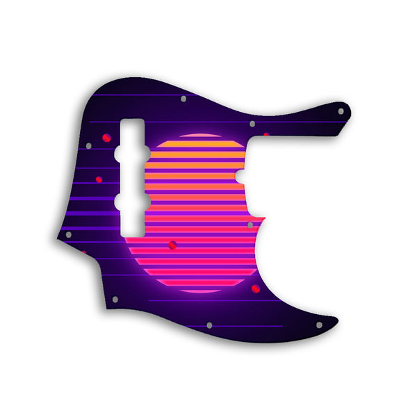 Fender Jazz Bass American Deluxe 4 String (21 Fret) Custom Pickguard Scratchplate TRON Design